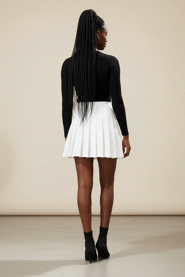 jupe plissée coton