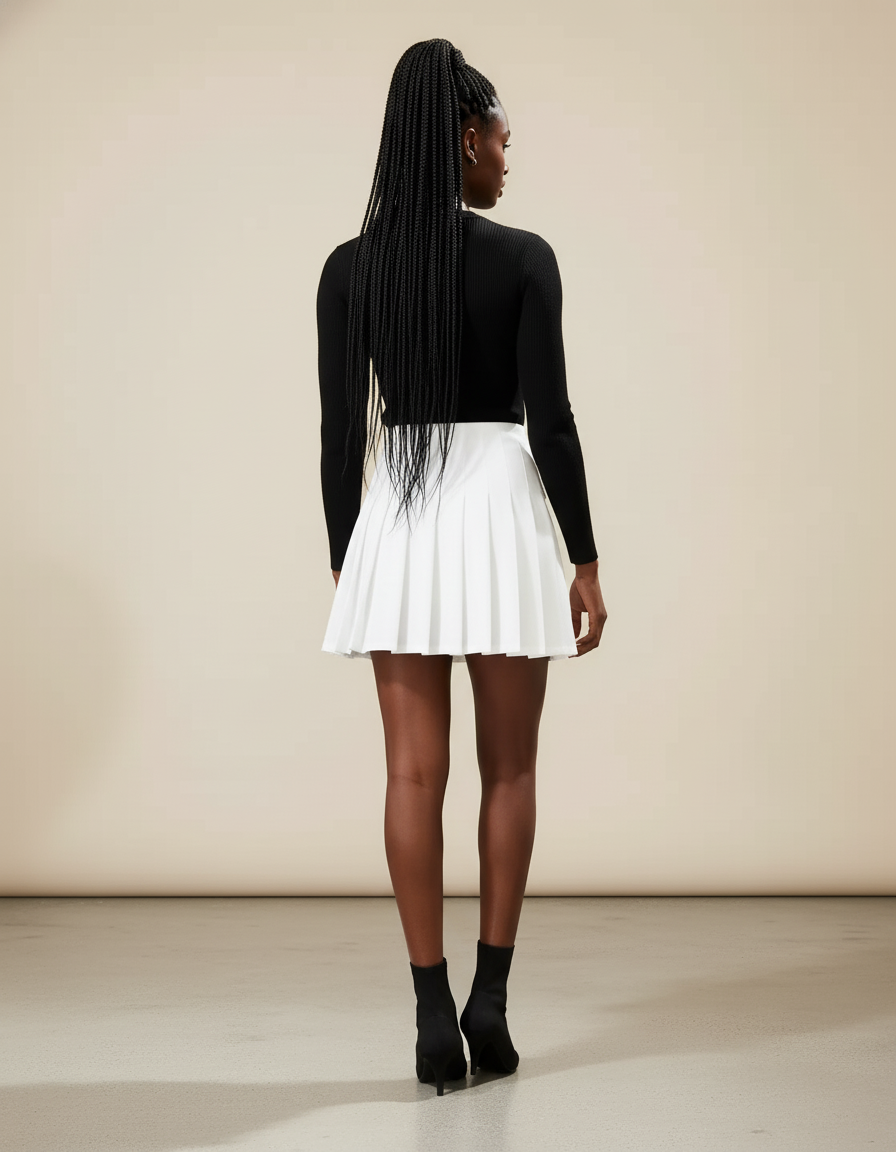 jupe plissée coton