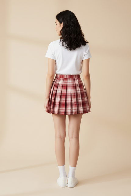 Jupe Plissée Écossaise JK Chic