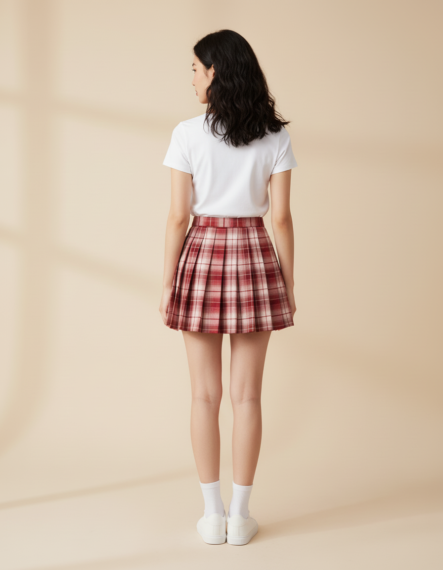 Jupe Plissée Écossaise JK Chic