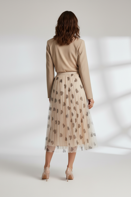 jupe longue plissée tulle