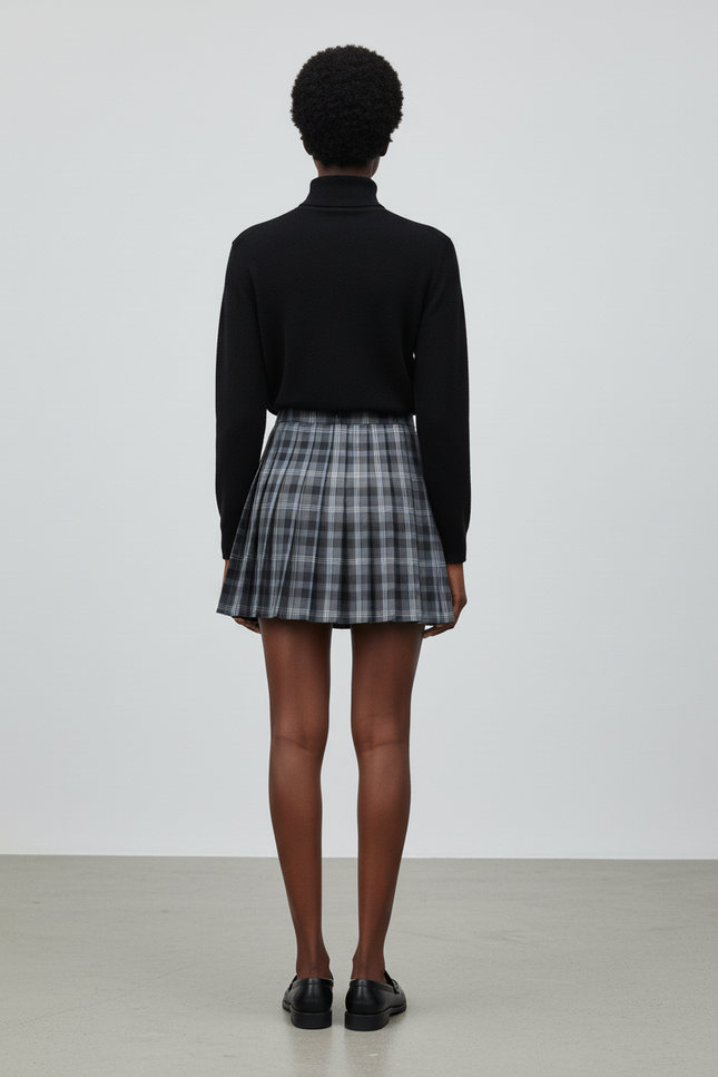 Jupe Plissée Écossaise Mini Chic