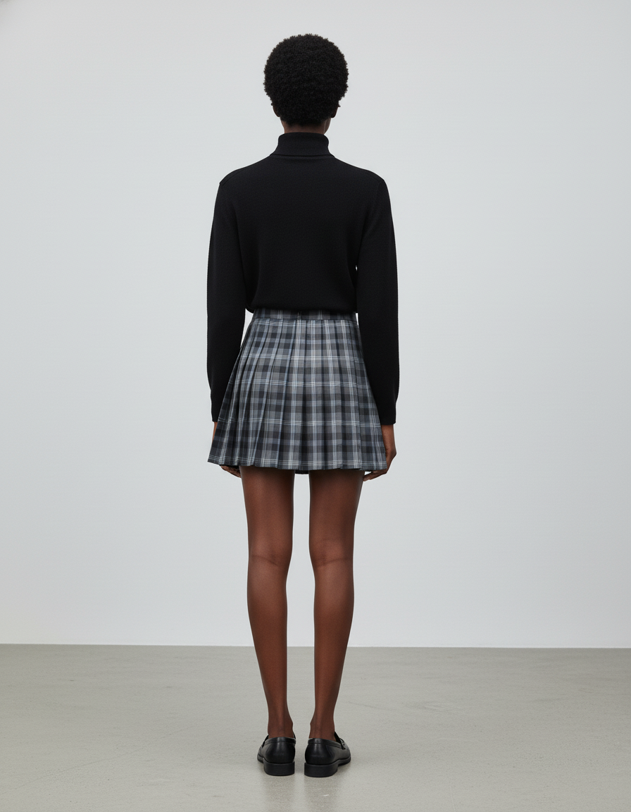 Jupe Plissée Écossaise Mini Chic