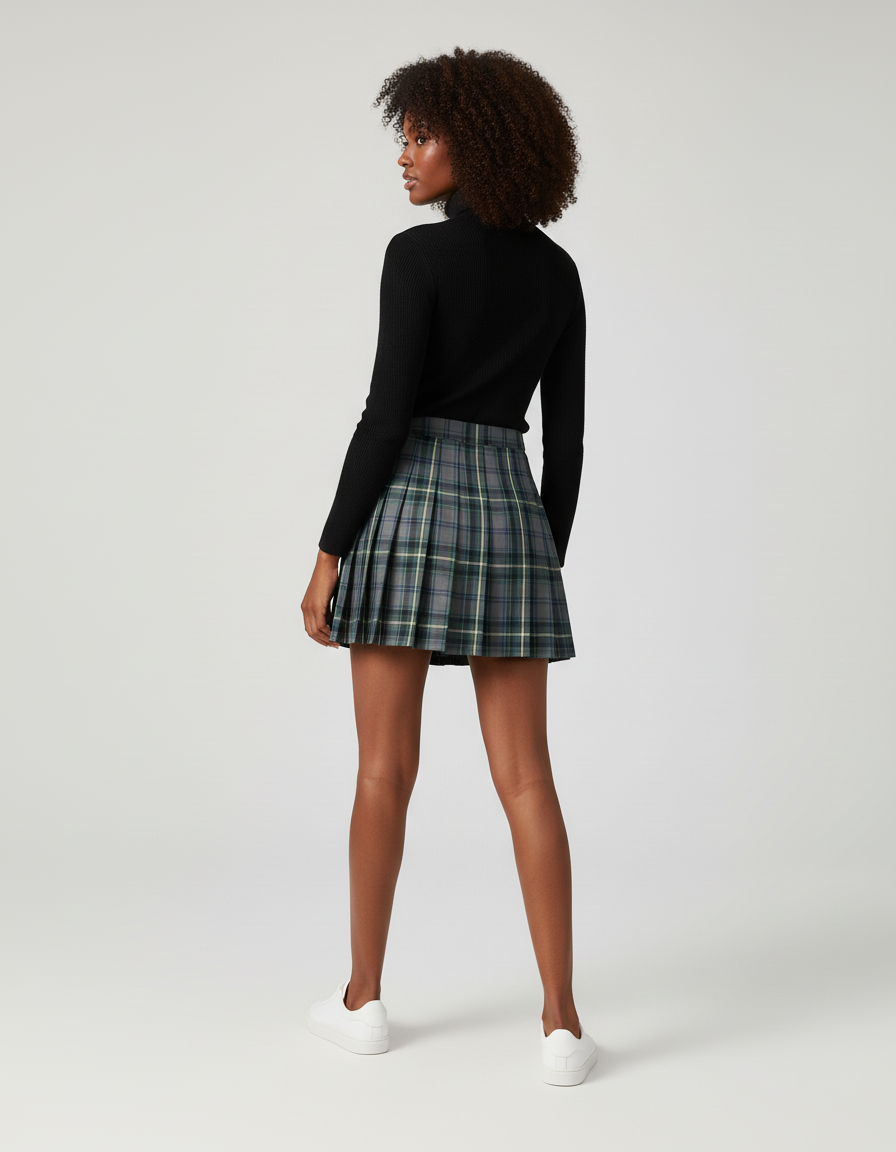 Jupe Plissée mini écossaise chic tendance