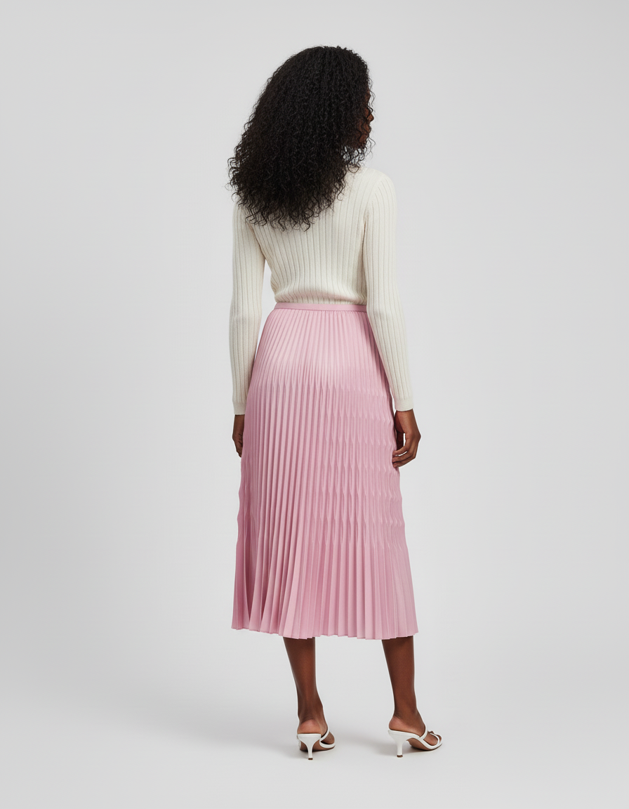jupe midi plissée femme