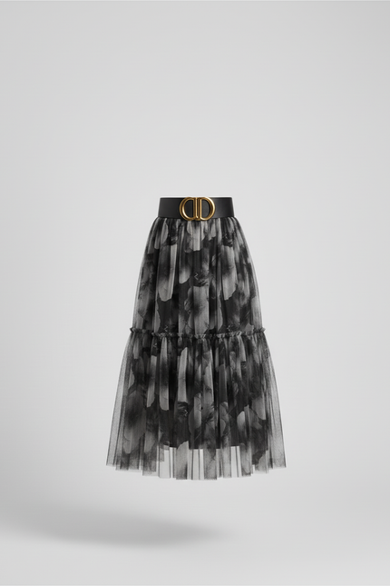 jupe plissée tulle noire