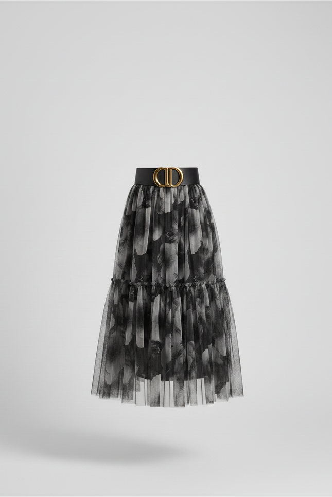 jupe plissée tulle noire