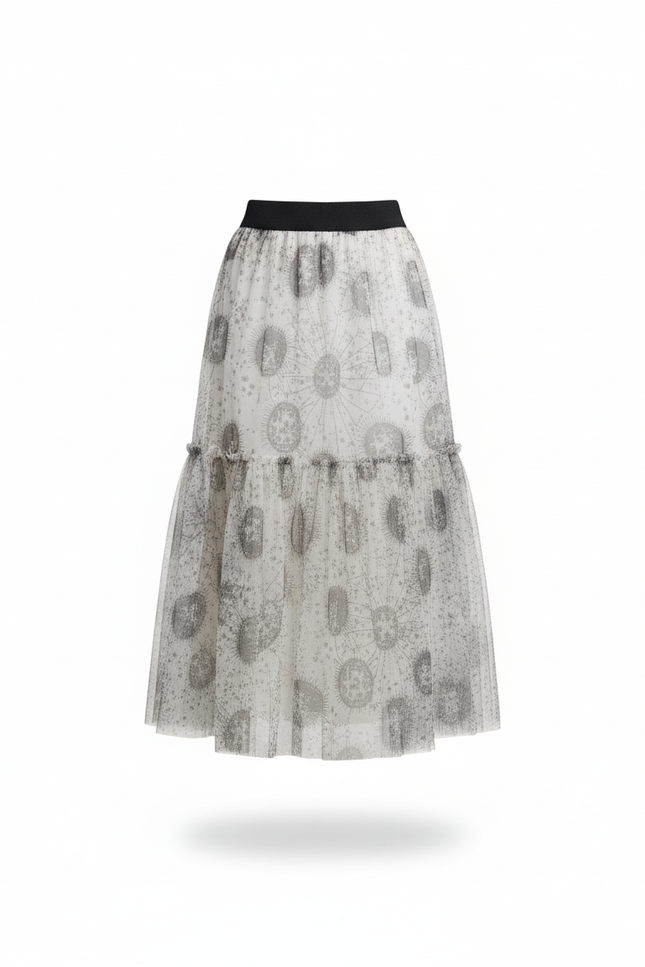 jupe plissée transparente