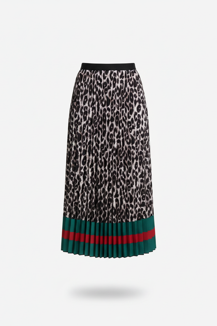 jupe taille haute plissée