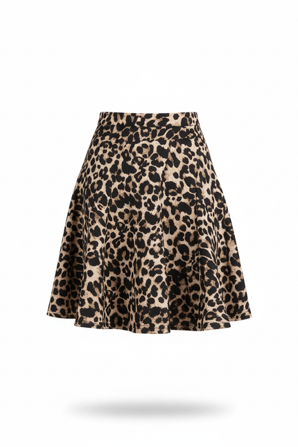 Jupe Plissée Léopard Courte Chic