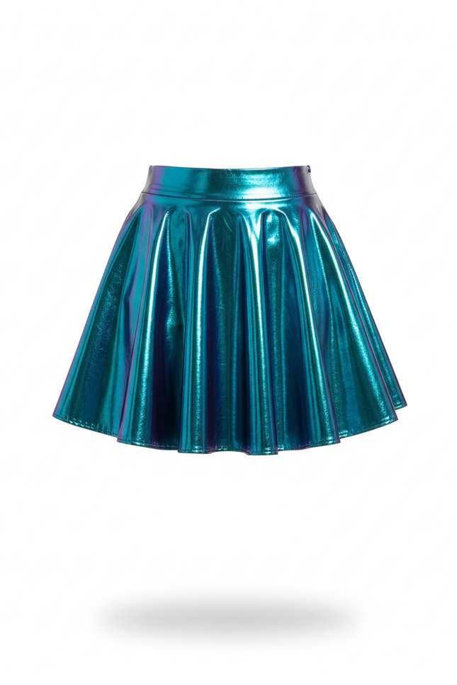 Jupe Plissée holographique brillante chic