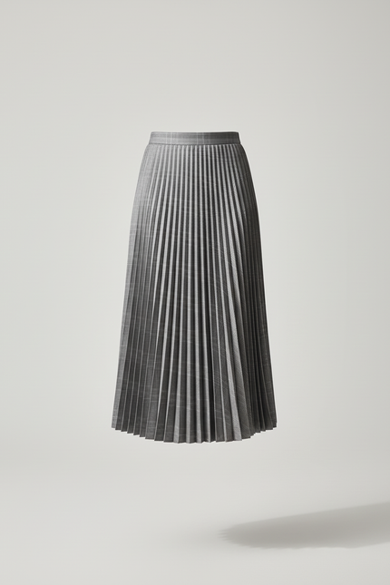 Jupe Plissée gris écossais chic