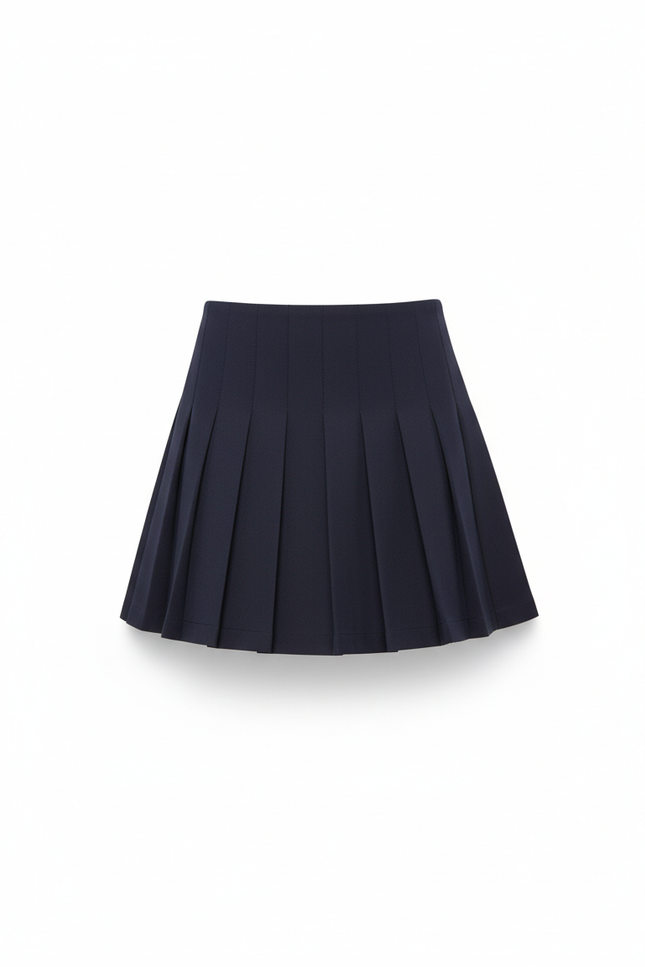 Jupe Plissée Bleue Marine Mini Chic