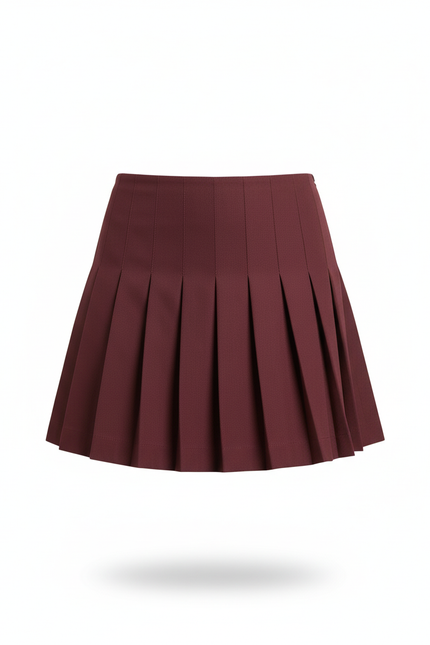 Jupe Plissée bordeaux mini chic