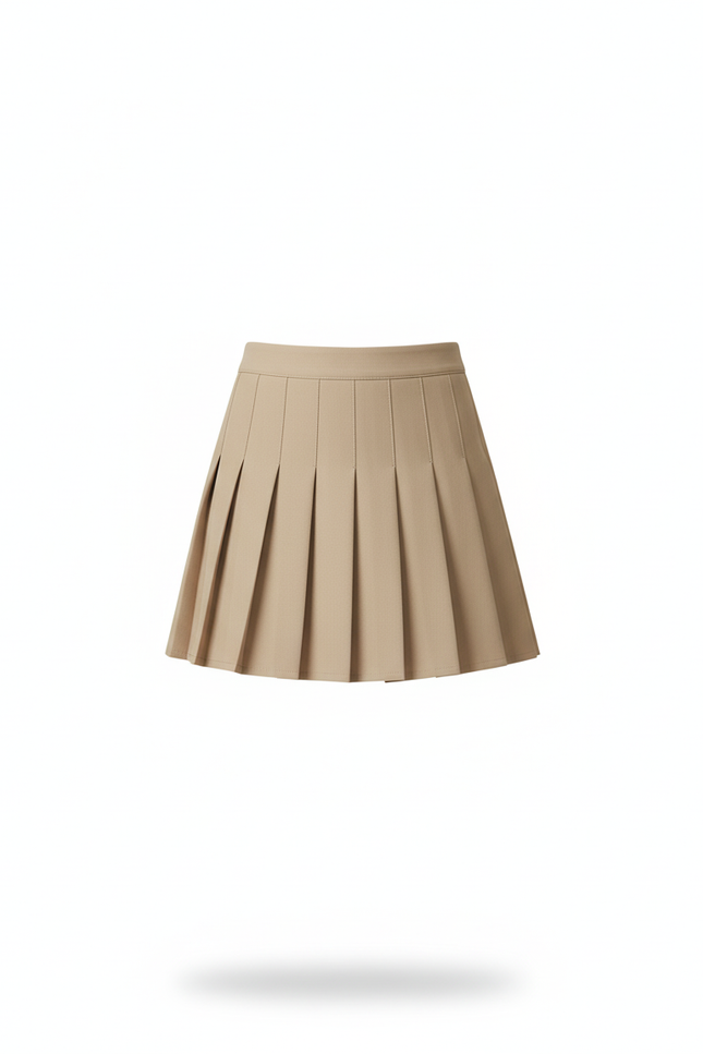 Jupe Plissée Kaki Mini Coréenne