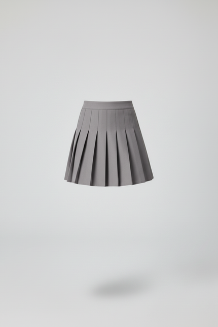 Jupe Plissée grise mini chic raffinée