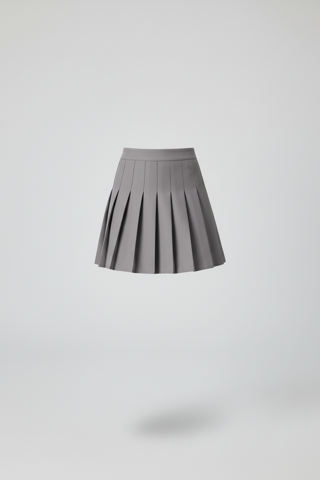 Jupe Plissée grise mini chic raffinée