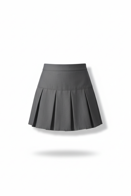 Jupe Plissée Grise Mini Preppy raffinée