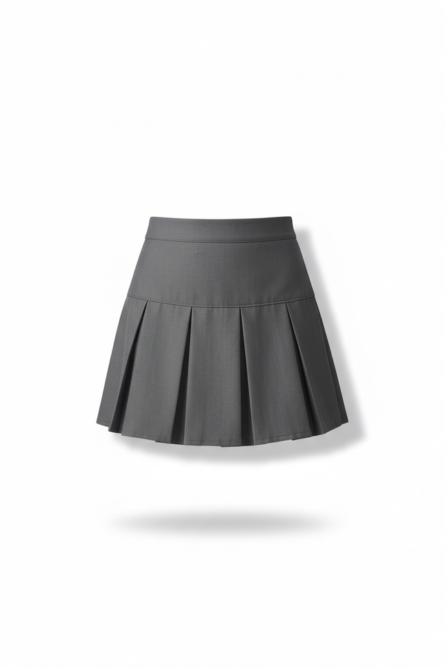 Jupe Plissée Grise Mini Preppy raffinée