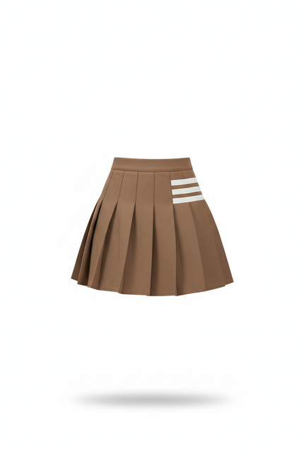 Jupe Plissée marron mini Y2K raffinée