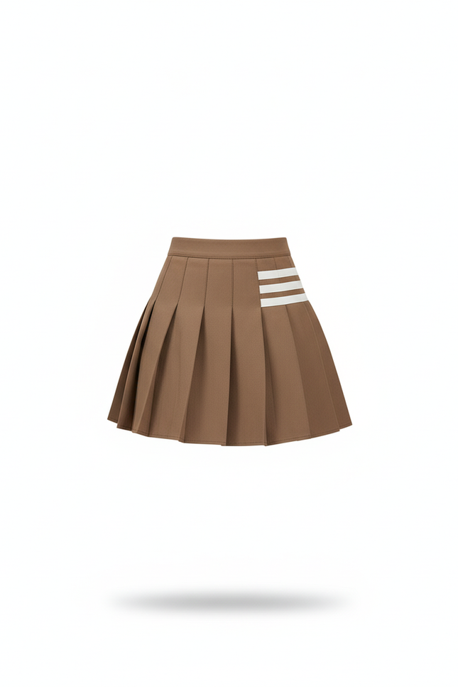 Jupe Plissée marron mini Y2K raffinée