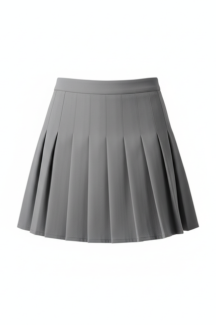 Jupe Plissée grise mini chic raffinée sobre