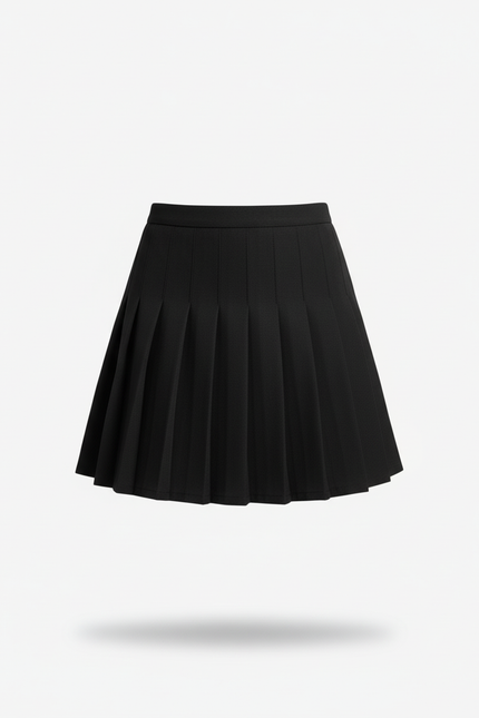 Jupe Plissée noire mini chic raffinée