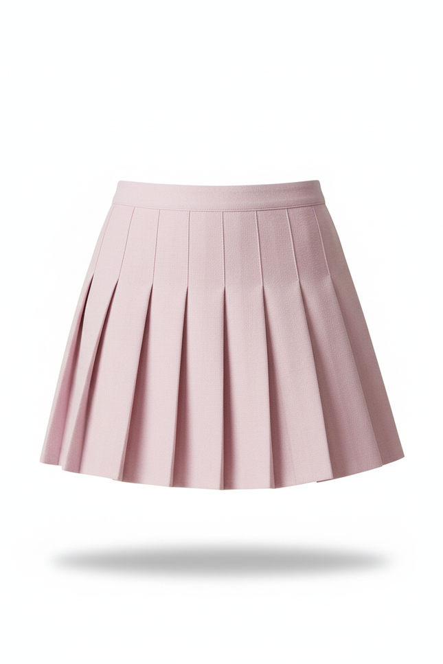 Jupe Plissée Rose Mini Scolaire