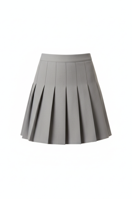 Jupe Plissée Grise Mini Y2k