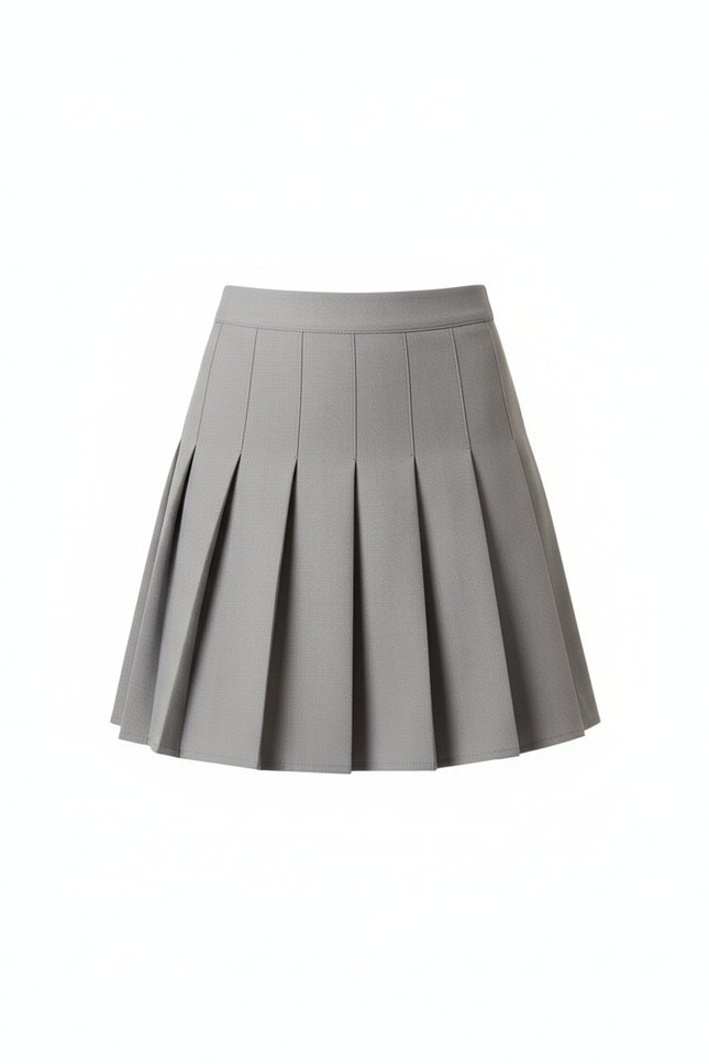 Jupe Plissée Grise Mini Y2k