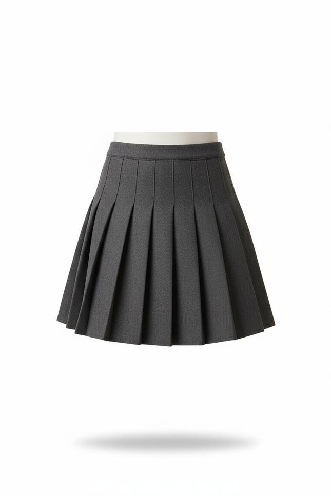 Jupe Plissée Grise Vintage Chic