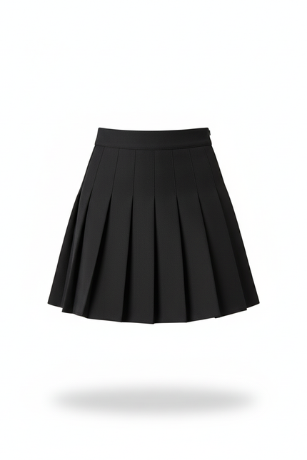 Jupe Plissée Noire Mini Chic tendance
