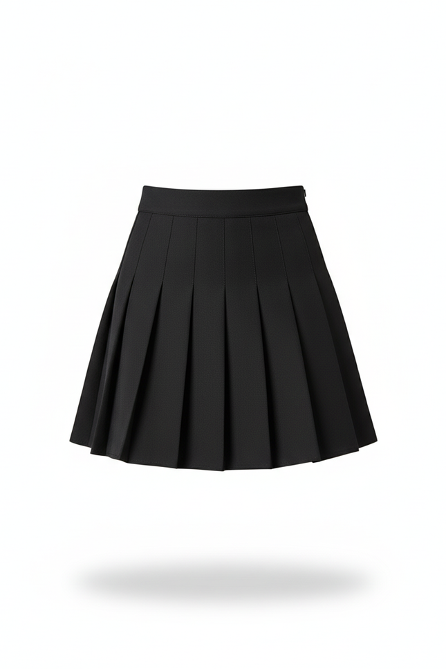 Jupe Plissée Noire Mini Chic tendance