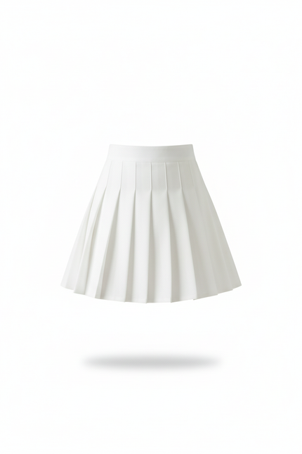 Jupe Plissée blanche mini chic raffinée
