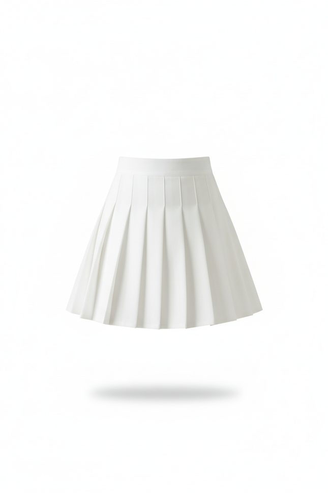 Jupe Plissée blanche mini chic raffinée