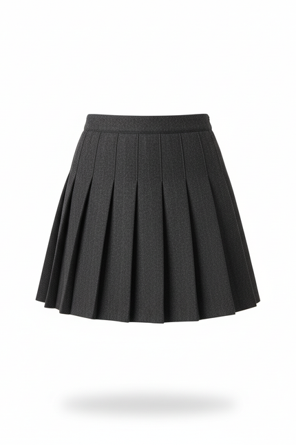 Jupe Plissée mini gris foncé chic