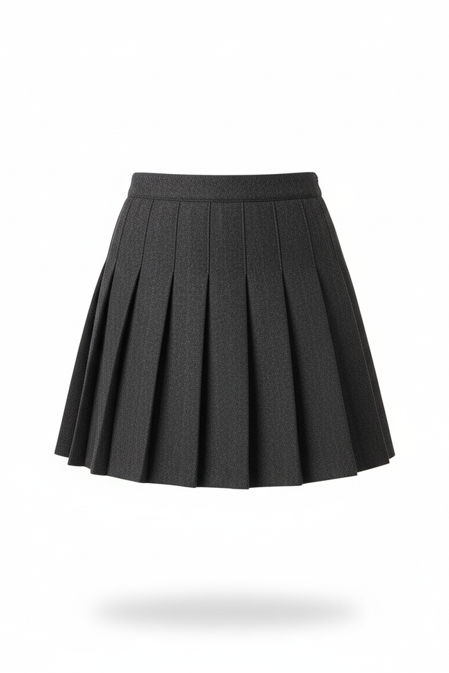 Jupe Plissée mini gris foncé chic