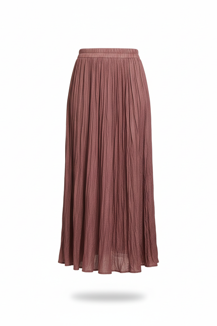 jupe plissée midi bordeaux