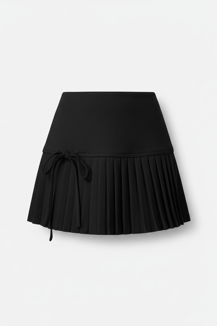 Jupe Plissée noire mini chic stylée