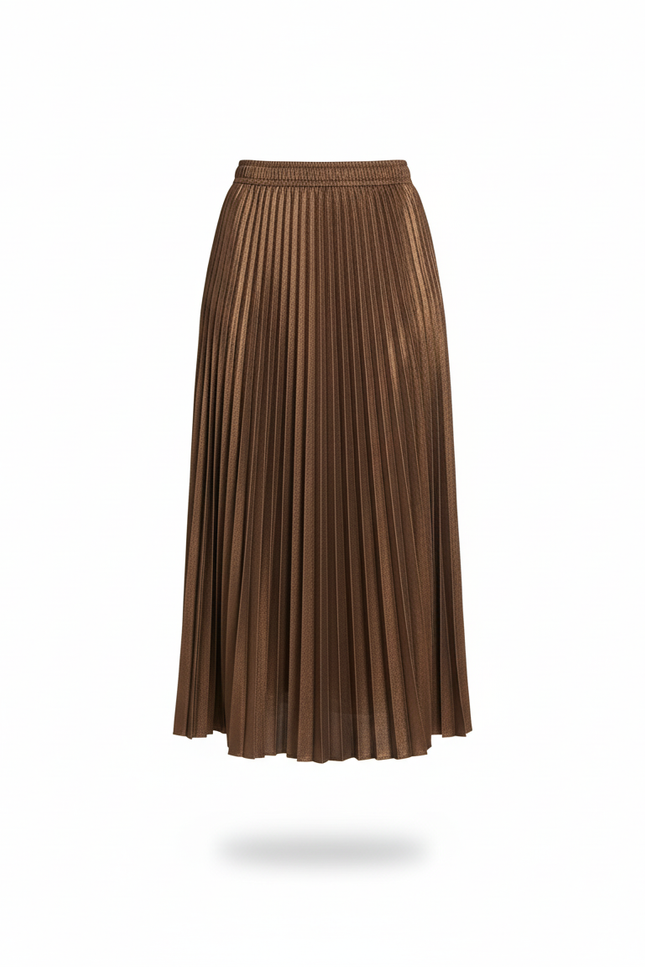 Jupe Plissée bronze métallisée élégante