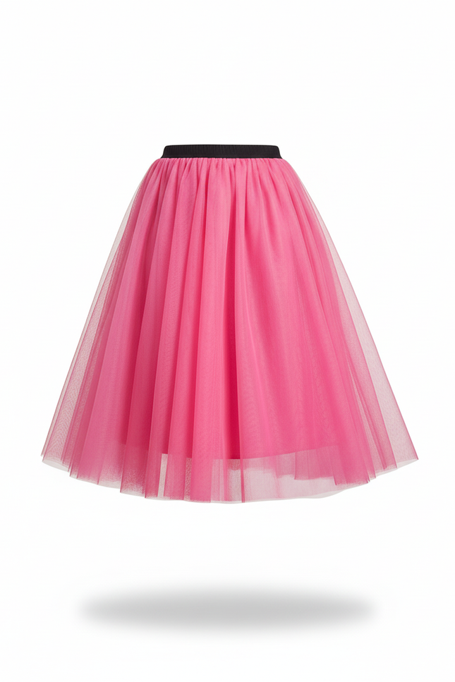 Jupe Plissée Rose Tulle Chic