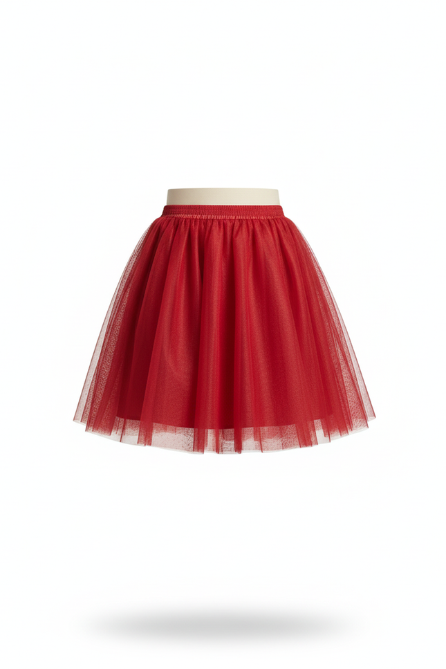 jupe plissée courte rouge