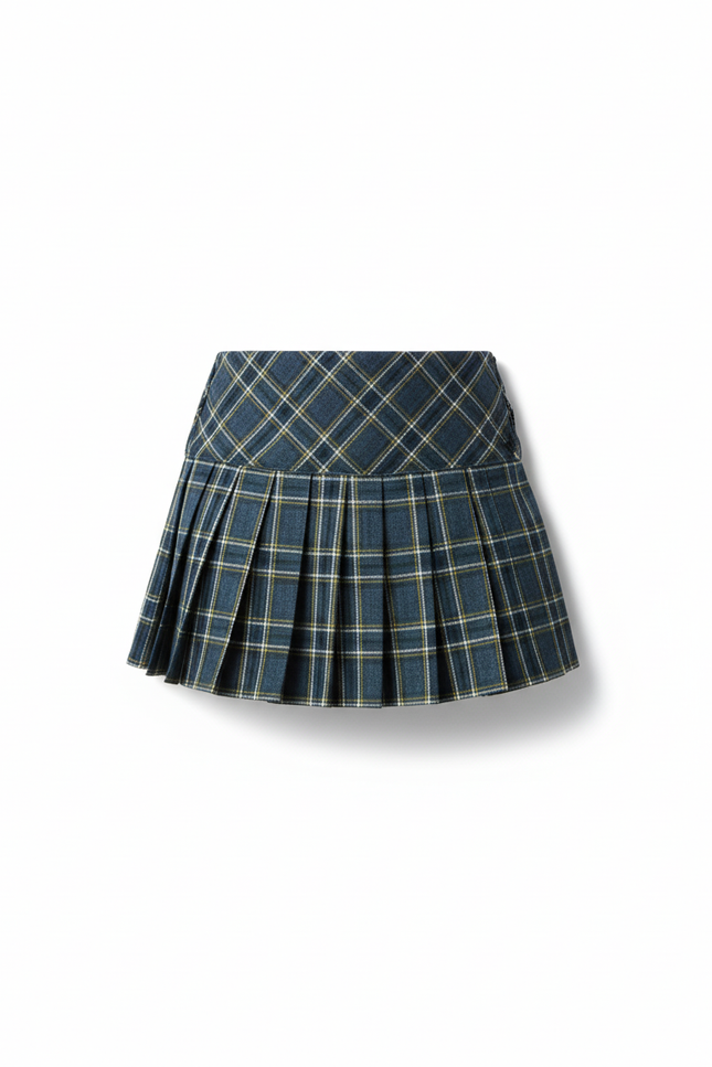 Jupe Plissée mini écossaise vintage