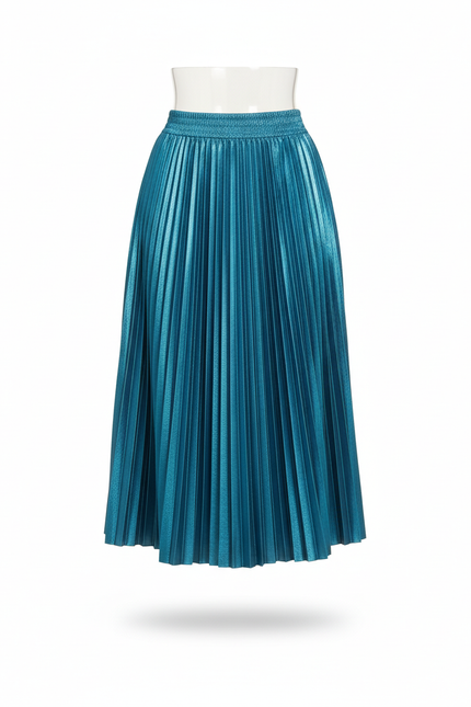 jupe plissée turquoise