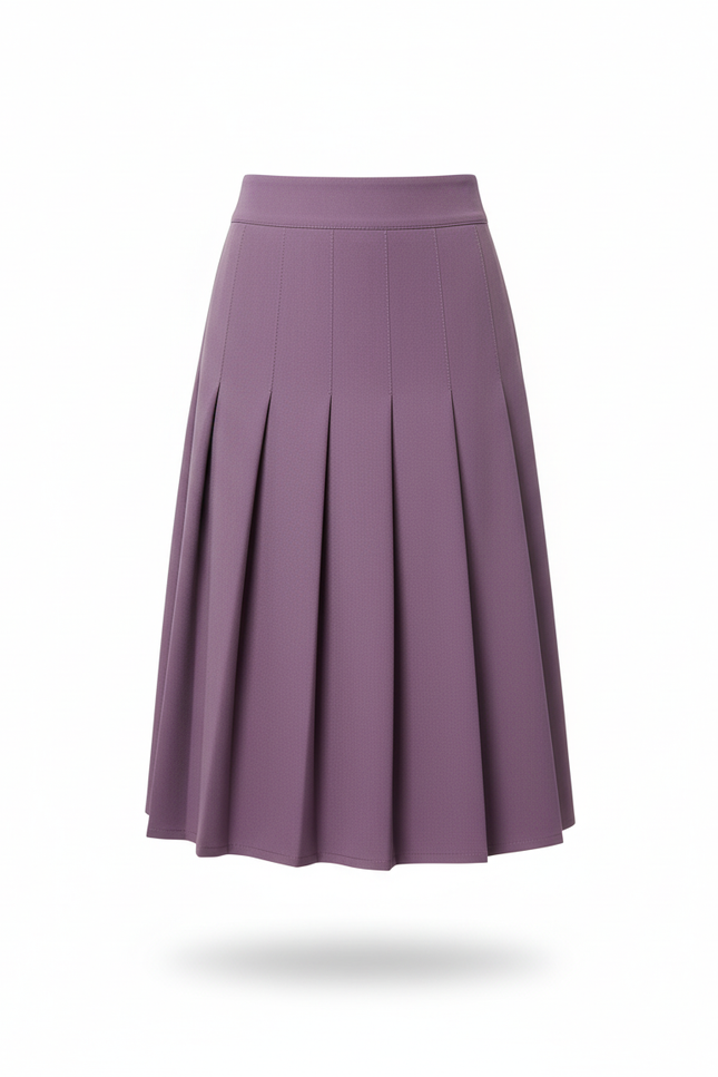 Jupe Plissée violette midi élégante