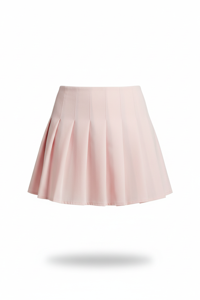 Jupe Plissée rose pâle mini chic raffinée