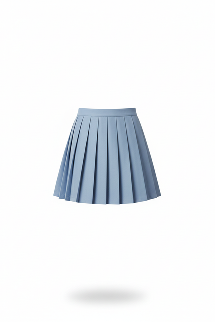 Jupe Plissée Bleu ciel Mini Chic