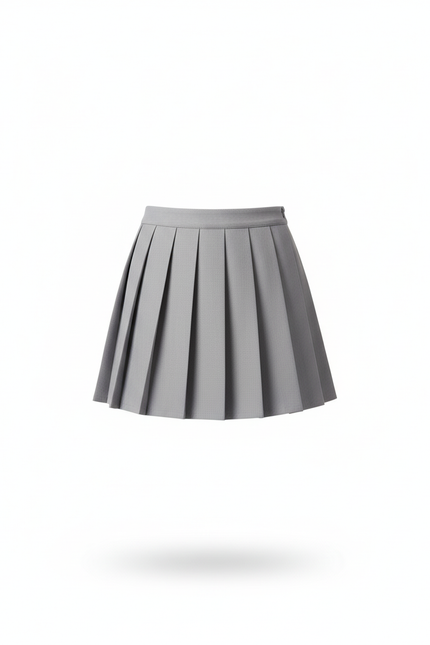 Jupe Plissée grise mini élégante raffinée