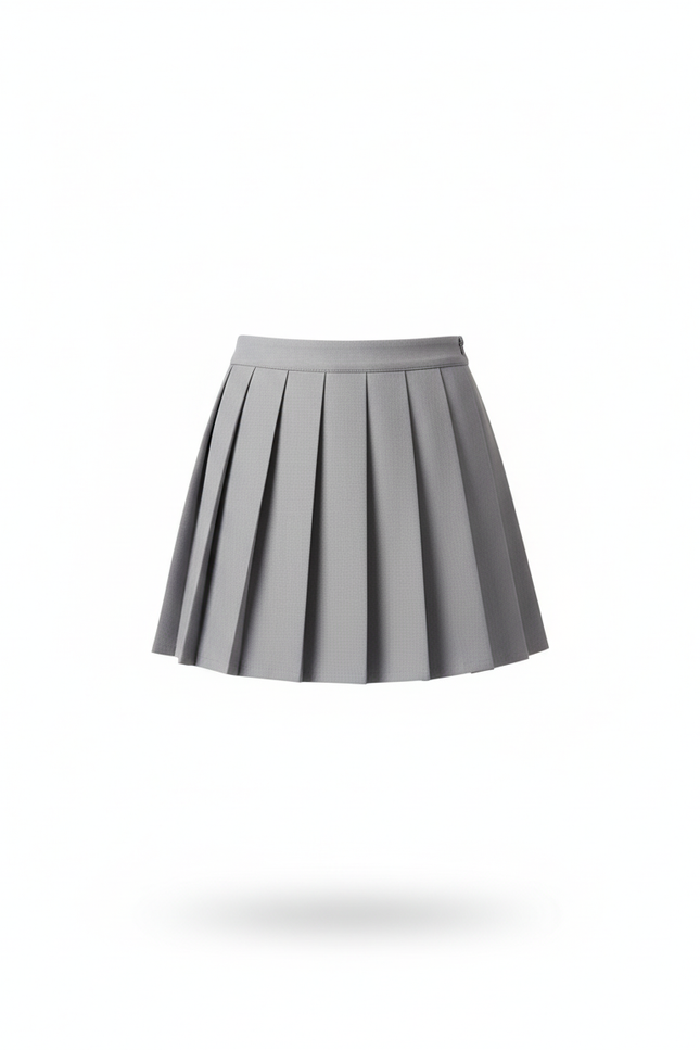 Jupe Plissée grise mini élégante raffinée