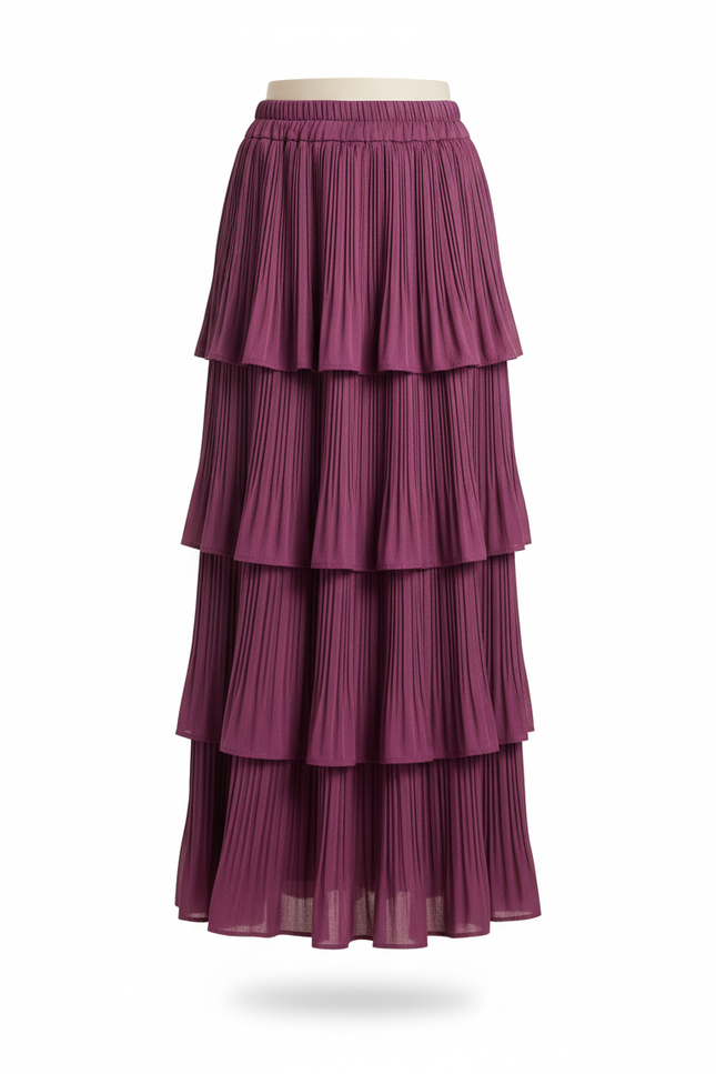 jupe plissée fuchsia
